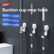 TAILI Mop Holder Broom Holder Hanger Clip Wall Mop Rack Bathroom Holder Spray Mop Set Floor Heavy Du