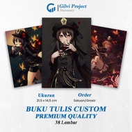 Hu Tao Genshin Impact Notebook School Notebook/ Notebook/ Agenda Planner Journal Notebook Anime