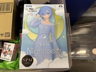 景品$100 3盒 全新Furyu SEGA spm Re:Zero REM Nightwear Figure 雷姆