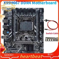 [Hot-Sale] X99H667 DDR4 Motherboard H81/B85 Chip LGA 2011-.2 NVME Gigabit Ethernet X99 Gaming Mother