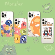 Cute Monster Samsung A9 C5 C7 C9 Pro J7 J5 2015 Cartoon Phone Case All-Inclusive Shock-Resistant Silicone Protective Transparent Simple