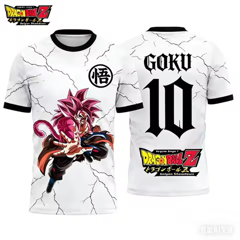 New Dragon Ball Z Goku Super Saiyan 4 Cosplay T-Shirt 3D Print Anime Graphic Tee Men's Casual Short 