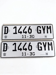 Plat Nomor Mobil Reflektif Barcode