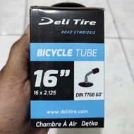 DELI TIRE 16 INCH ELECTRIC BIKE INNER TYRE SIZE 16x2.125 OR 16 x 2.125 DELITIRE BEND VALVE