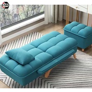 Foldable Reclining Chair Lying Folding Bed Adjustable Cushion PillowLazy Sofa Tatami Bed Backrest Ch