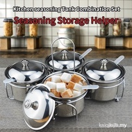2pcs 3pcs 4pcs Cruet Condiment Spices Set with a spice rack Canister Seasoning Tools EFDQ 2NWW B29B 