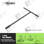 TEKIRO Black T-Socket Wrench 7-14 mm T-Type Box Wrench T-Socket Wrench/ 7-14 mm
