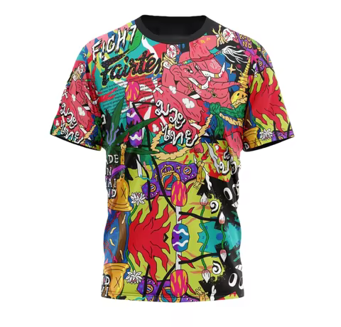 Men's Women's Summer Sports Breathable Short-Sleeved 3D Printed Fairtex Men's Boxing and Wrestling T