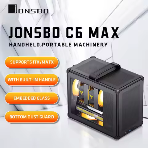 JONSBO C6 MAX Mesh Handle MATX Case Tool-Free Installation Compact Tower Case with Excellent Cooling