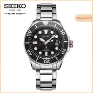 Seiko นาฬิกาสำหรับผู้ชาย PROSPEX Series จานสีดำน้ำ นาฬิกาเรืองแสงดำน้ำควอตซ์นาฬิกา SNE551P1