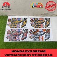 🔥【SBK MOTOR】HONDA EX5 DREAM Japan Koi Vietnam Body Cover Set Sticker (18) | 车身贴纸套件