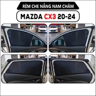 Magnetic curtain type 1 for MAZDA CX3, Set of 4 standard car form panels, Anti-UV -