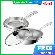 Tefal | Induction SS Perfect 4-Piece Set (Pan 24cm + Pan 28cm + Wok 28cm + Glass Lid 28cm)