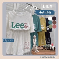 Sports Set 3158, Set of loose-fitting long-sleeved t-shirts and Shorts made of dry cotton with lette