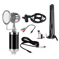 BM-8000 Professional Studio Condenser Microphone Set, XLR Condenser Mic Bundle for Recording