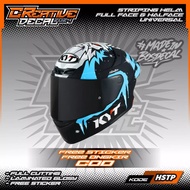 UNIVERSAL FULL FACE HELMET STRIPING STICKER/HALF FACE JAUME MASIA WINTER TEST MOTIF Helmet Full Face