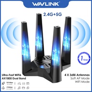 อะแดปเตอร์ WAVLINK USB WiFi 6 AX1800 USB 3 0เครื่องอุปกรณ์เชื่อมต่อกับ WiFi สำหรับ PC Dual Band 5Ghz
