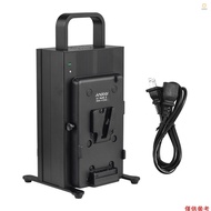 Ado)Andoer V Lock Battery Charger Dual Channel V-Mount Battery Charger Fast Charging for 14.4V/14.8V