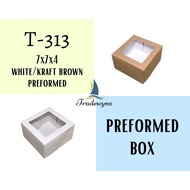 7x7x4 Preformed Cake Box with Window / Pastry Box / Tradewynz | Cash On Delivery | Gift Box