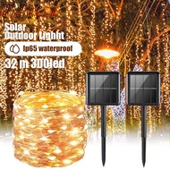 2024 Hari Raya Decoration Light Solar LED String Waterproof Fairy Lights 22M 200led for Outdoor Party Garden Decoration