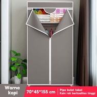LG Lemari Pakaian Kain Dengan Resleting Lemari Pakaian Jumbo Lemari Pakaian Portable Serbaguna
