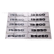 Rear trunk emblem for Lexus IS200 IS250 IS300 IS350 back logo Displacement sticker English letter nu