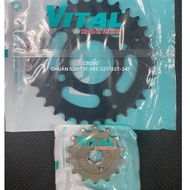 Forks CB250 / LA 125/175 STANDARD 520 FRONT BRAKE 14T REAR DISC 32T 33T 34T 36T VITAL MADE IN THAILA