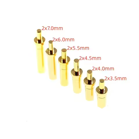 5 100 Pcs Pogo Pin Female Contact 3.5 4.0 4.5 5.5 6.0 7.0 mm Height Through Holes PCB Target Header 