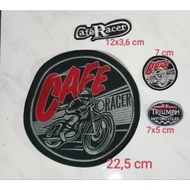 Cafe racer embroidered backpatch package, jacket accessories