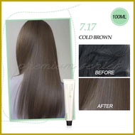 ☫ ◊ ◴ BREMOD PREMIUM SERIES HAIR COLOR WITH OXIDIZER  (COLD BROWN 7.17)