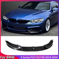 Auto Front Bumper Lip ABS Glossy Black Or Carbon Fiber Look Spoiler For BMW 4 Series F32 F33 F36 42