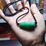 Dragon Species Emperor Jade Dzi Beads Pendant Necklace One Dry Jade Dzi Bead Necklace Vacuum Plating
