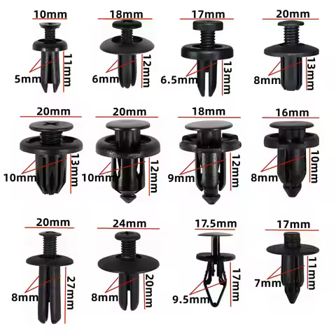60Pcs Car Snap Fastener Clip Plastic Screw Rivet Clamp Holder Button Buckle For Audi A1 A2 A3 8P A4 