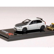 HOBBY JAPAN HONDA CIVIC TYPE-R EK9 CUSTOME VERSION WHITE DIECAST SCALE 64
