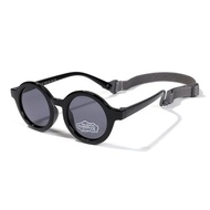Baby Polarized Round Sunglasses Flexible Rubber Shades with Strap for Toddler Newborn Infant Ages 0-