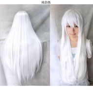 Store Manager Recommended⌛[Performance Wig] COS Wig Universal White Anime Wig Female 80CM Long Bangs