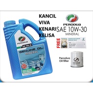 Perodua SAE 10W-30 / 10W30 Mineral Engine Oil + Oil Filter- Kancil / viva / Kenali