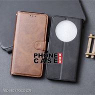poco C75 LEATHER FLIP CASE WALLET poco C75 SBK