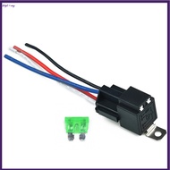 【BET】  12V Relay 4 pin with Socket Base/Wires/Fuse Included 30A Amp SPST[my]