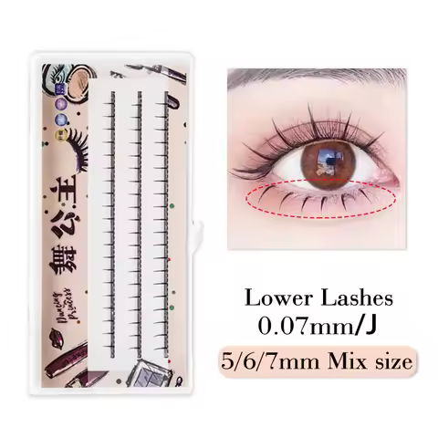 5/6/7mm Mix Lower Spikes Lash Wispy Spiky J Curl Premade Russian Volume Premium Individual Bottom Fa