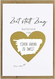 Scratch card, voucher, birthday gift, birthday card, postcard, voucher time instead of stuff