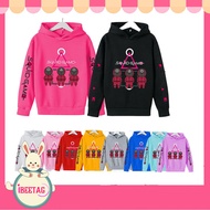 Squid game Hoodies Baby clothes Autumn/winter Sweater Anime Squid Game Boys Hoodie Baby Clothing Children's Clothing Sweater Jogging Sweatshirts Squid game T-shirt dress