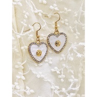 S925 Gold Heart Earrings