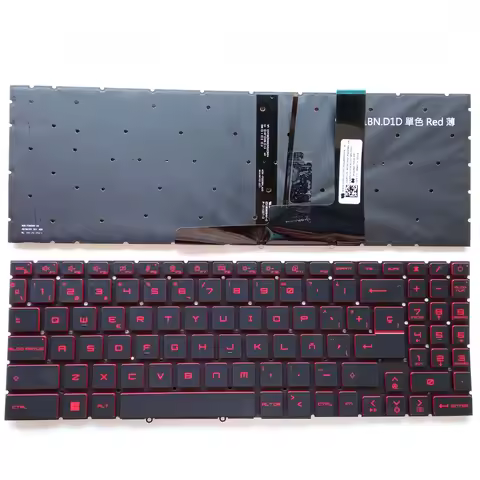 SP Big Enter Keyboard for MSI Katana GF66 GF76 & Pulse GL66 GL76 Red Backlit MS-1582
