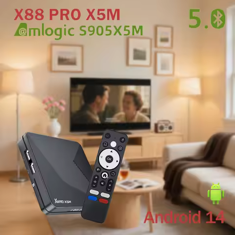 Android 14 X88 PRO X5M Amlogic S905X5M Smart TV Box Support Wifi6 1000M LAN 2.4G/5G Dual WIFI 4K BT 