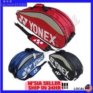 LOCAL READY Yonex Sebelah Bahu Badminton Racket Bag 6 Set Batang Raket Lining Apacs Racquet Tennis Double Compartment