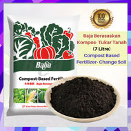 Baba Compost Based Fertilizer - 7 Litre (Base Fertilizer – Change Soil) Baja Berasaskan Kompos – Tukar Tanah