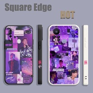 Casing For OPPO A55 A74 4G kim namjoon BTS purple LZN04 Phone Case Square Edge