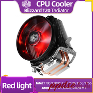 [Ppds] Kühler CPU T20 Master-Kühler 2 Heatps. Geruscharmer Kühler Für Lga115x/1200/1700 Amd Am4/Am3 95,5Mm Leise Kühlllung Roter LED-Lüfter