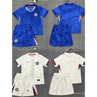 2025/26 Chelsea Kids Home Away Kit High Quality Children'S Short Sleeved Jersey+Shorts Football Suit